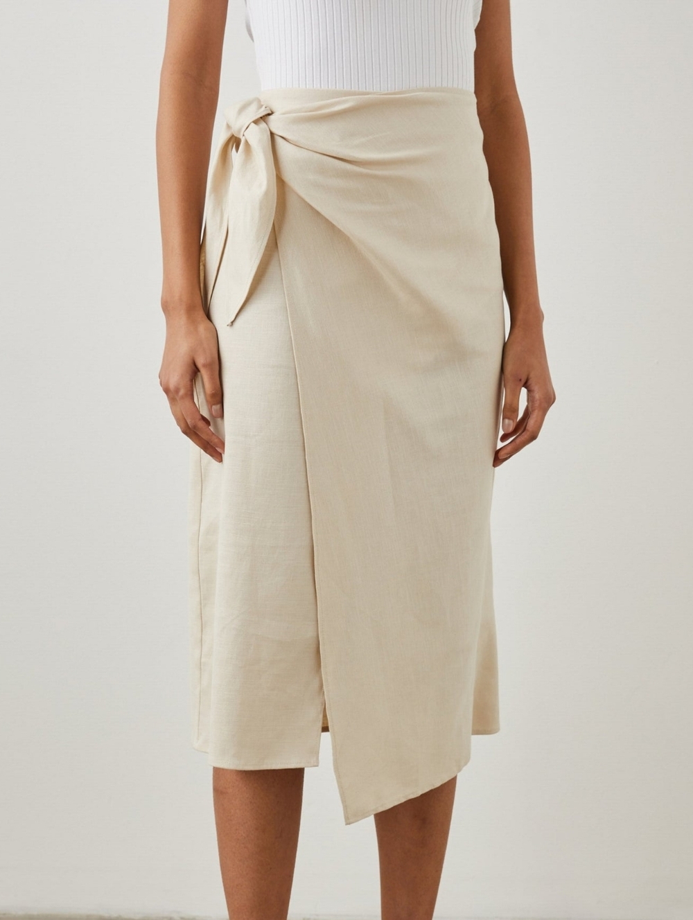 NWT Rails Cressida Linen Blend Asymmetrical Midi Skirt Size XL